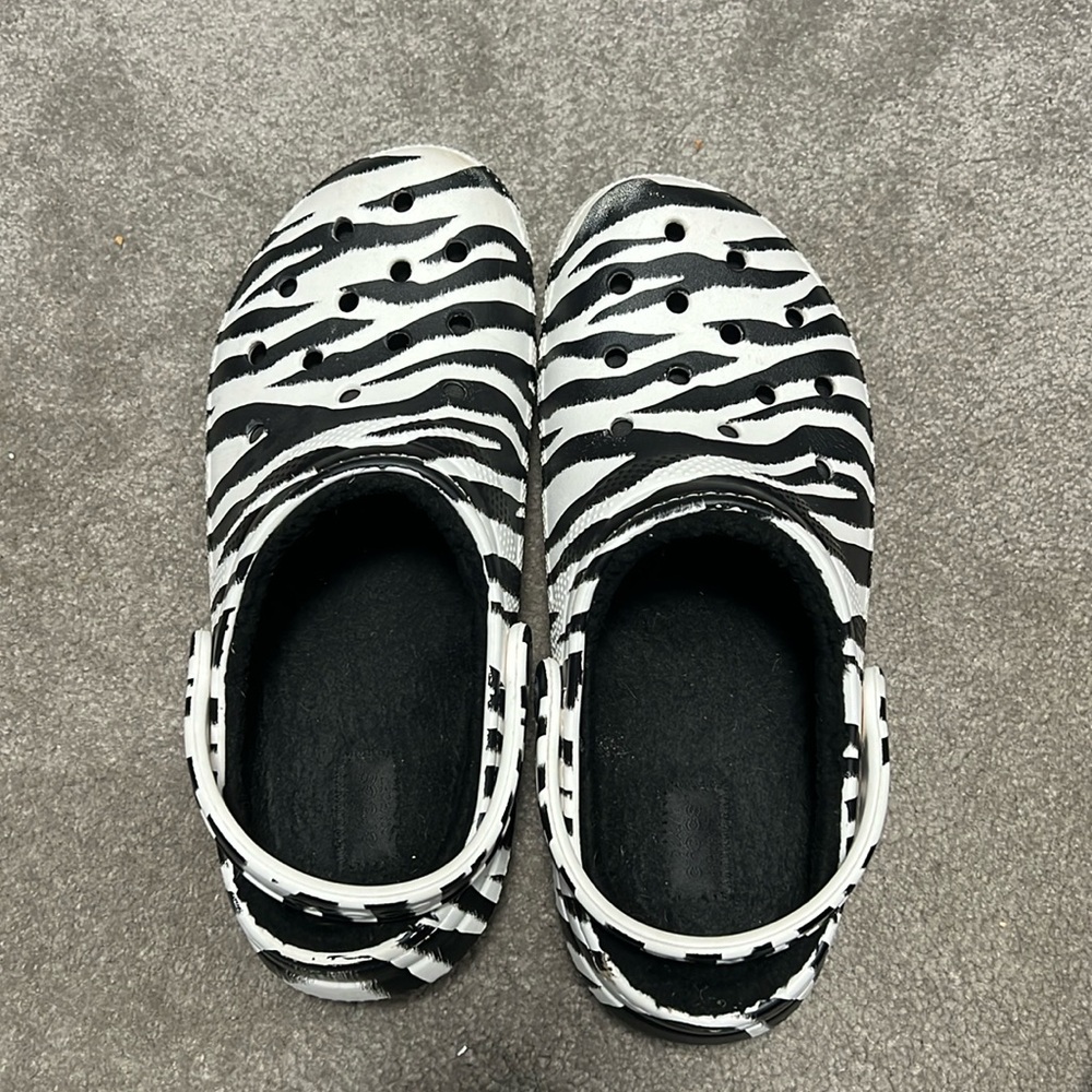 Animal print crocs